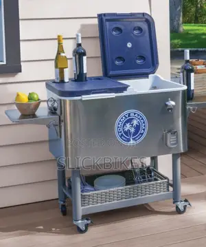 Tommy Bahama 100-Quart Stainless Steel Rolling Cooler