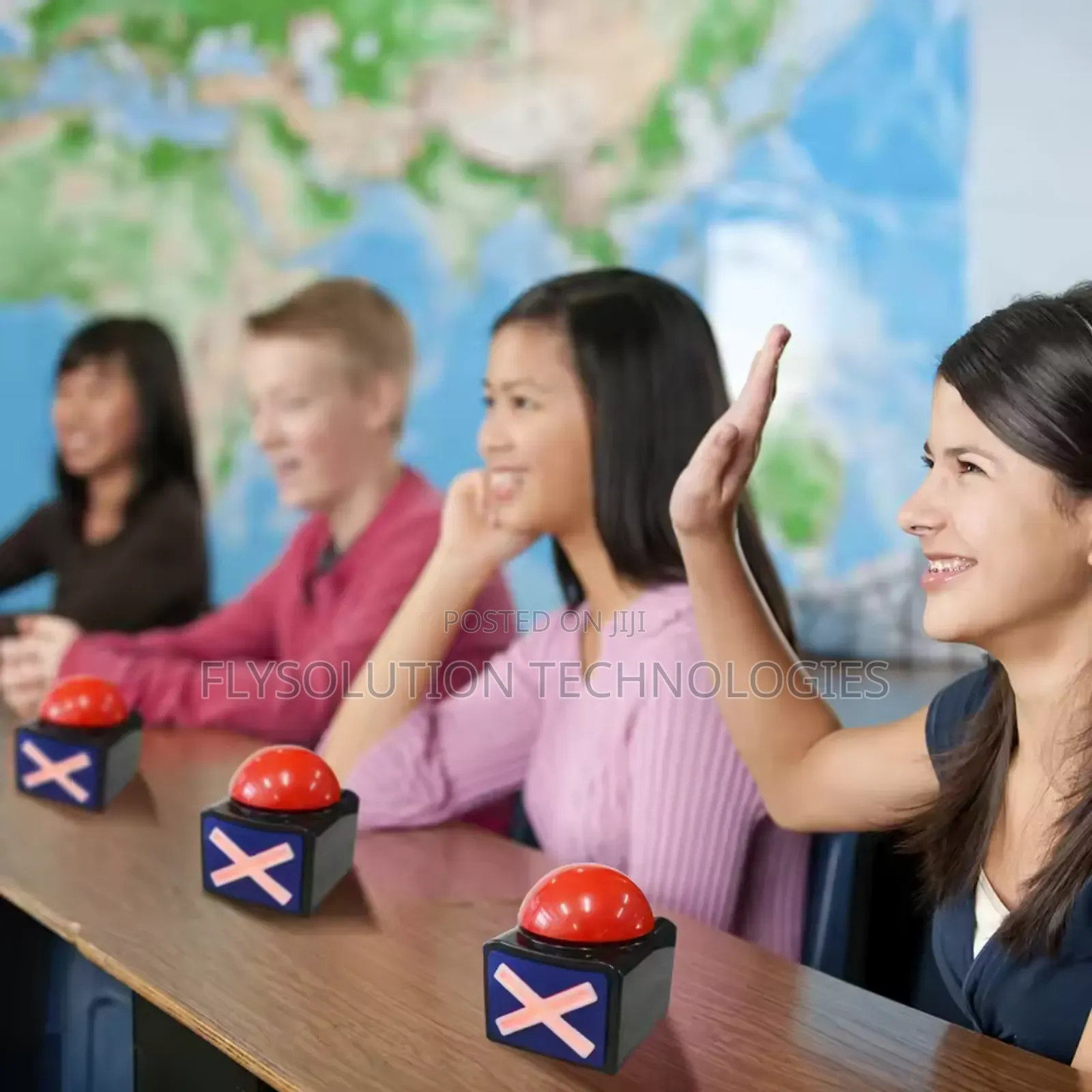Game Answer Buzzer Alarm Button With Sound Light Trivia Quiz