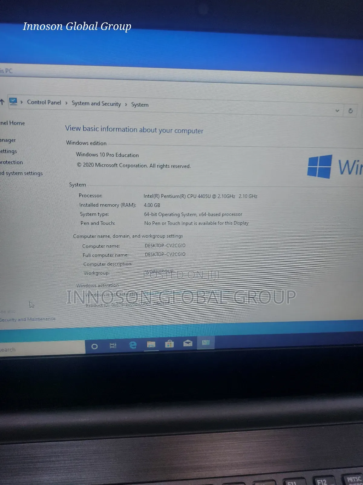 Laptop Toshiba 4GB Intel Pentium SSD 128GB