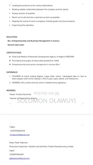 Experienced Hotel Frontdesk Personnel