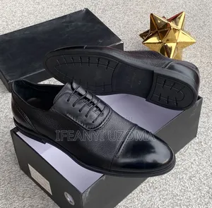 Italian Leather Black Lace Up Shoe