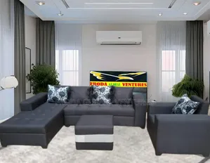 Quality Couch; L-Shape Sofa,Single Chair and Table. Ama08