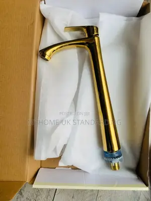 Golden Long Single Sink Tap
