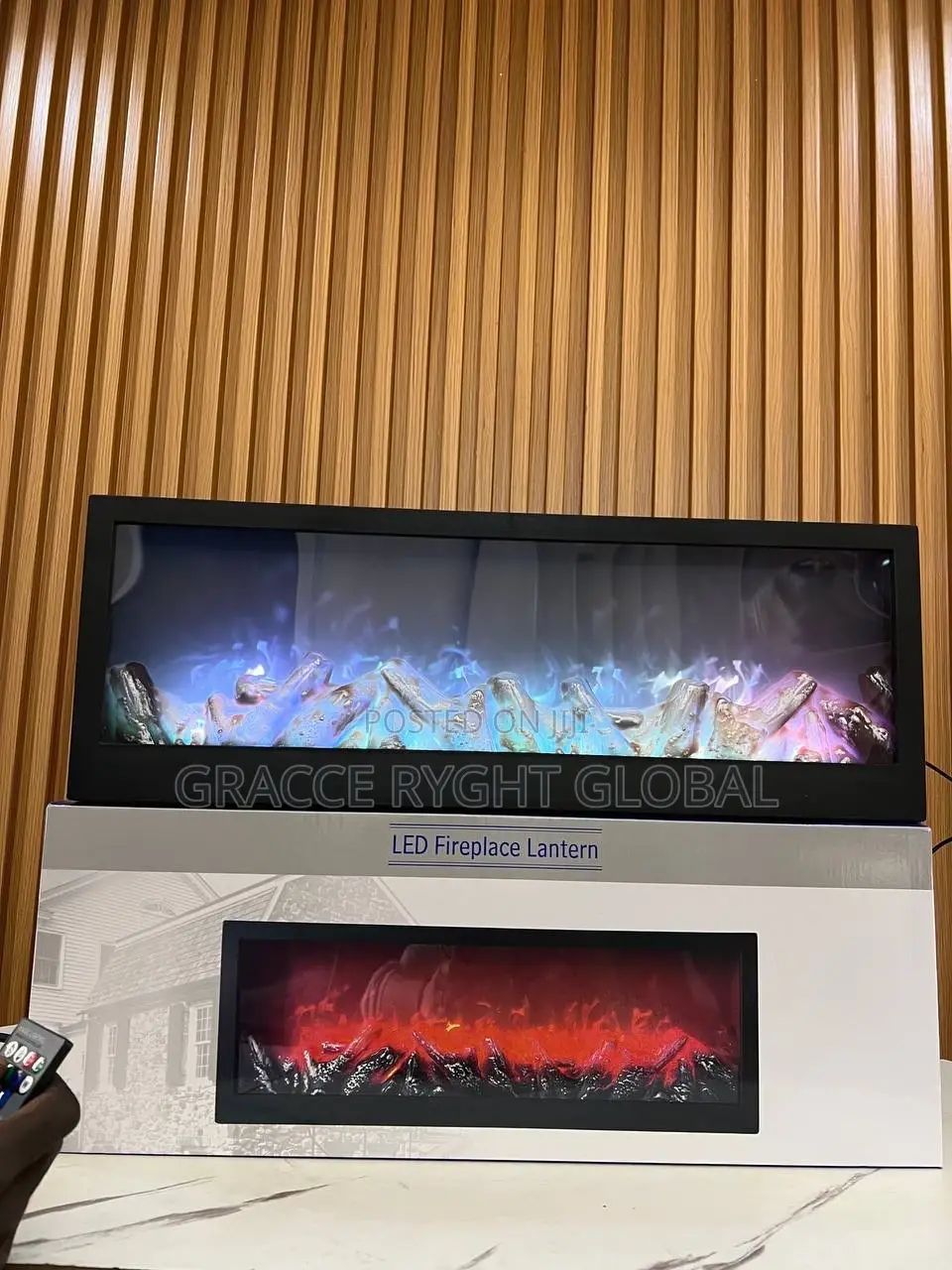 3d Multicolor Electric Led Fireplace Decor 60cm by 20cm