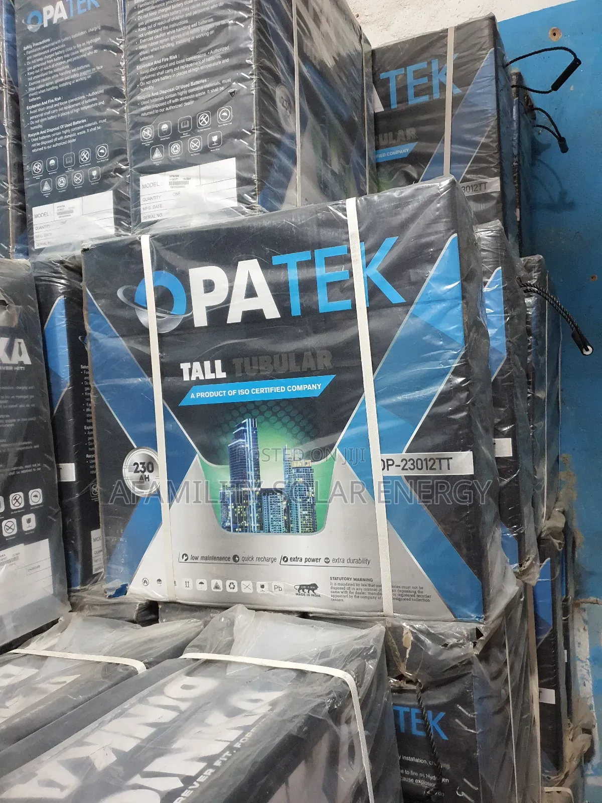 Tubular Battery 230ah and 220ah Opatek