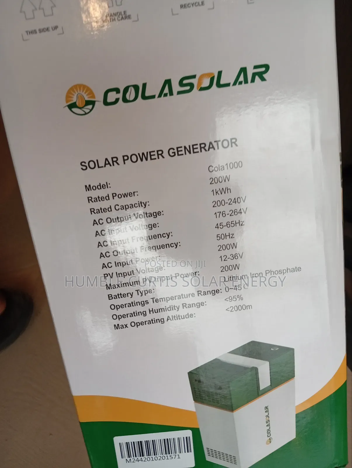 Colasolar Solar Generator