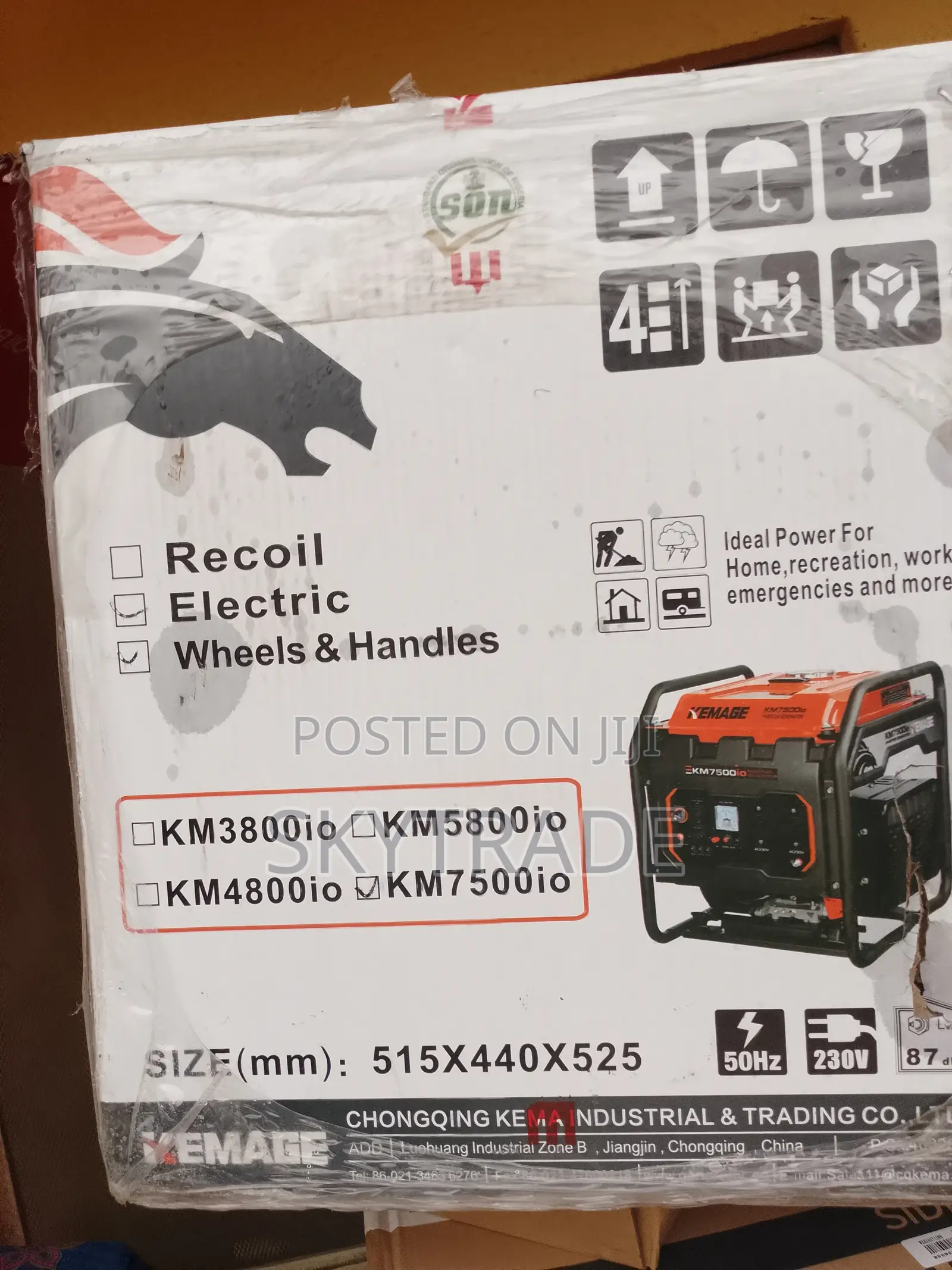 W/Wheels Handle Kemage Inverter Gen