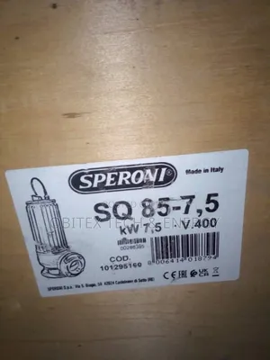 Speroni Sq 85-7.5 Sewage Pump– 10hp, 400v (Wastewater Pump)