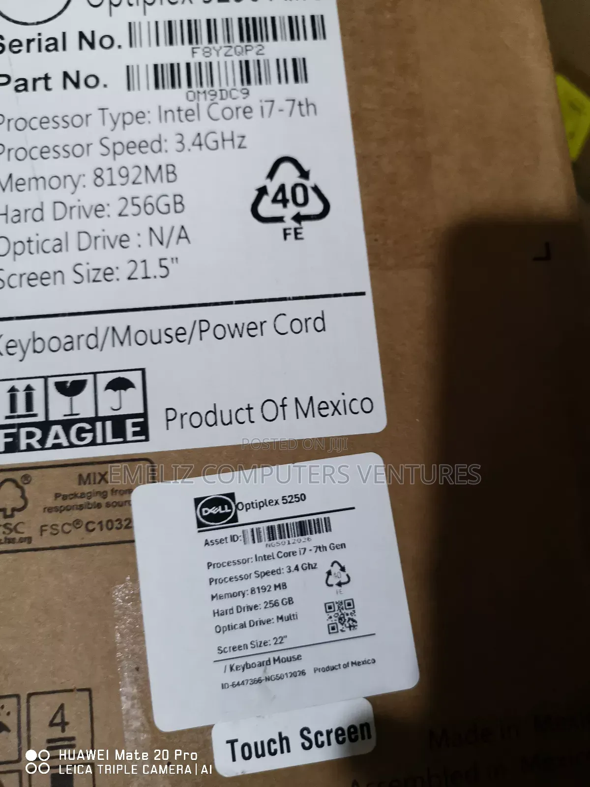 New Desktop Computer Dell OptiPlex 5250 8GB Intel Core I7 SSD 250GB