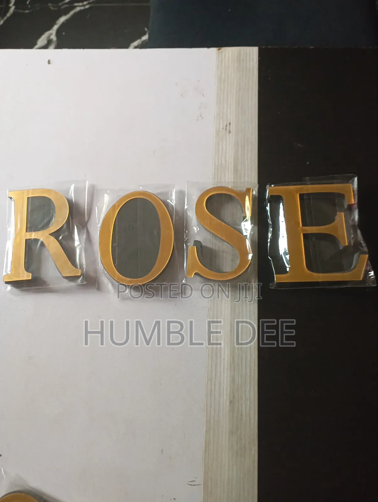 Wall Alphabet Stickers Black and Gold and in Different Sizes