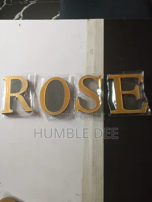 Wall Alphabet Stickers Black and Gold and in Different Sizes