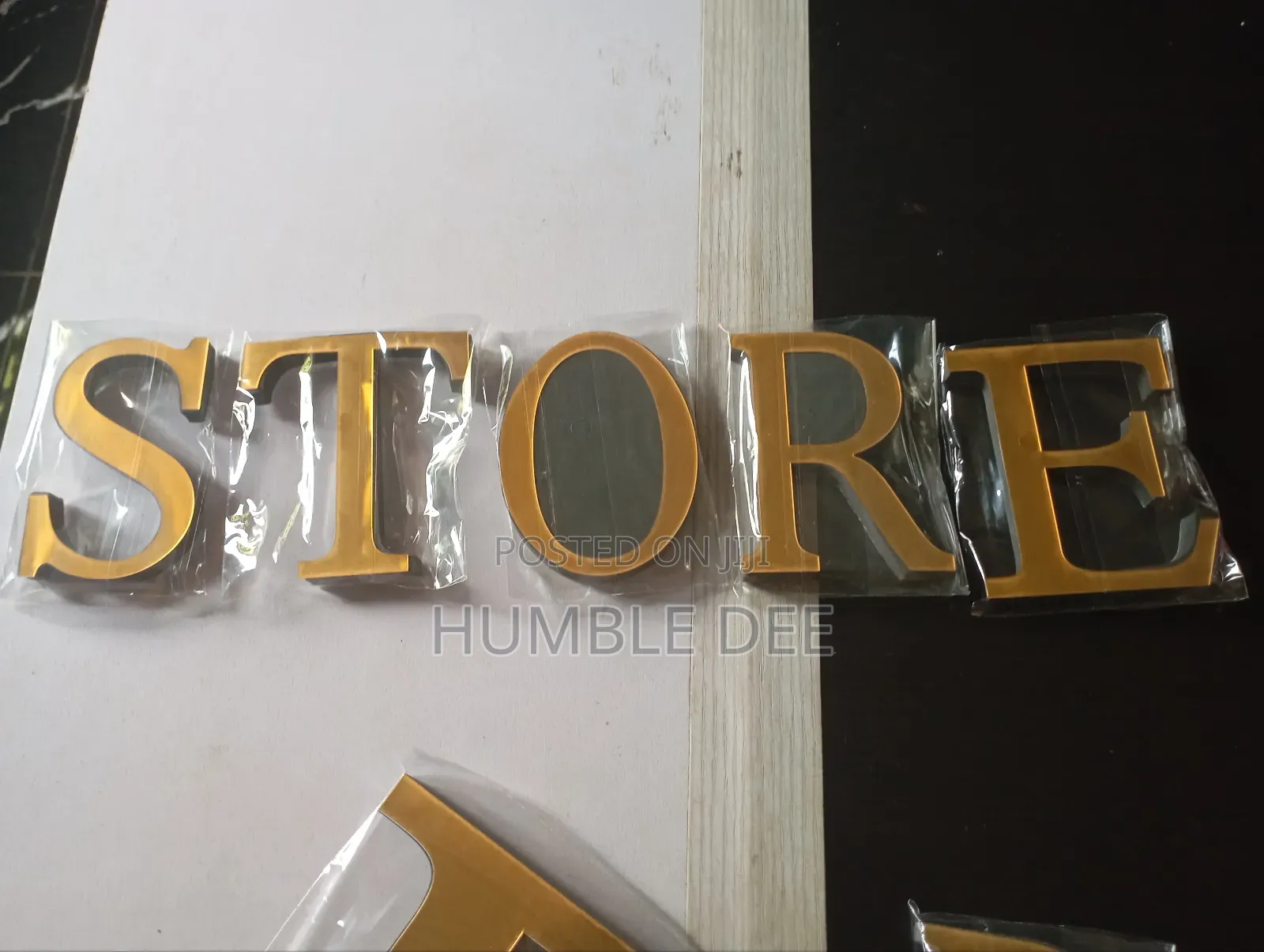Wall Alphabet Stickers Black and Gold and in Different Sizes