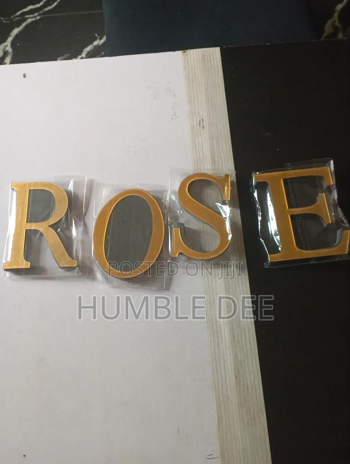 Wall Alphabet Stickers Black and Gold and in Different Sizes
