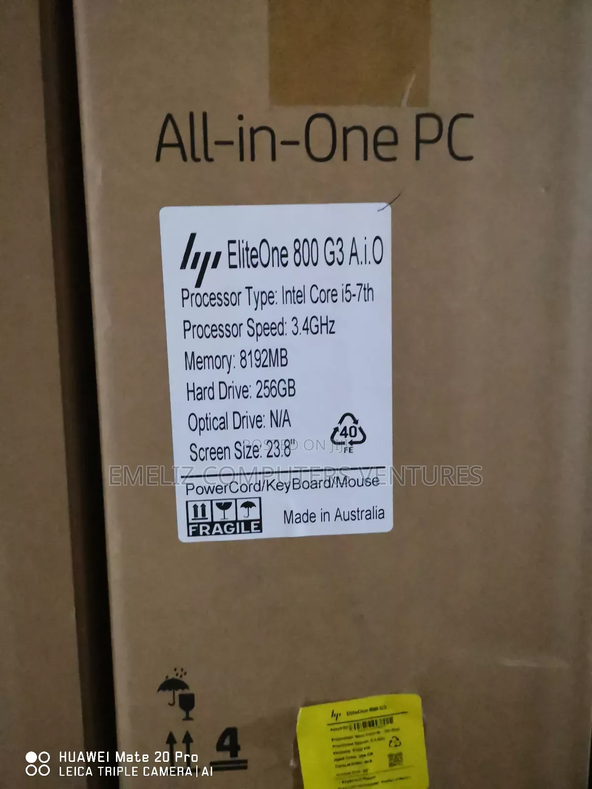 New Desktop Computer HP EliteOne 800 G3 8GB Intel Core I5 SSD 256GB