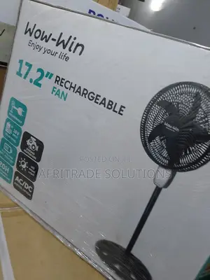 Wow-Win 17.2'' Rechargeable Standing Fan With Led Light