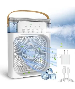 Portable Air Conditioner Fan With 7 Colors Led Light