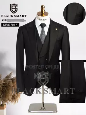 Black Smart 3pis Quality Suits for Men of Class Avl. In 4col