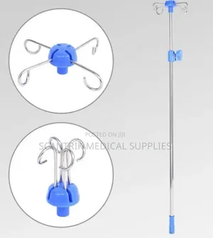 Portable Patient Iv Pole With Rolling Base