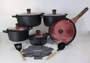 Donnor Hot Sell Crown 15pcs Healthy Coat Pots For Cooking