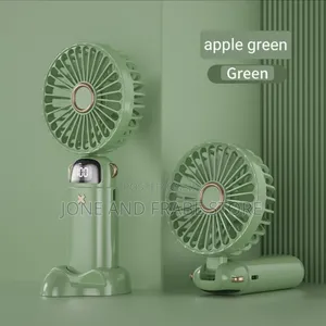 Usb Handheld Mini Portable Digital Display Folding Fan