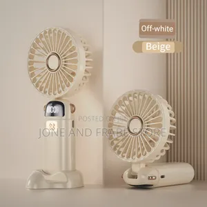 Usb Handheld Mini Portable Digital Display Folding Fan