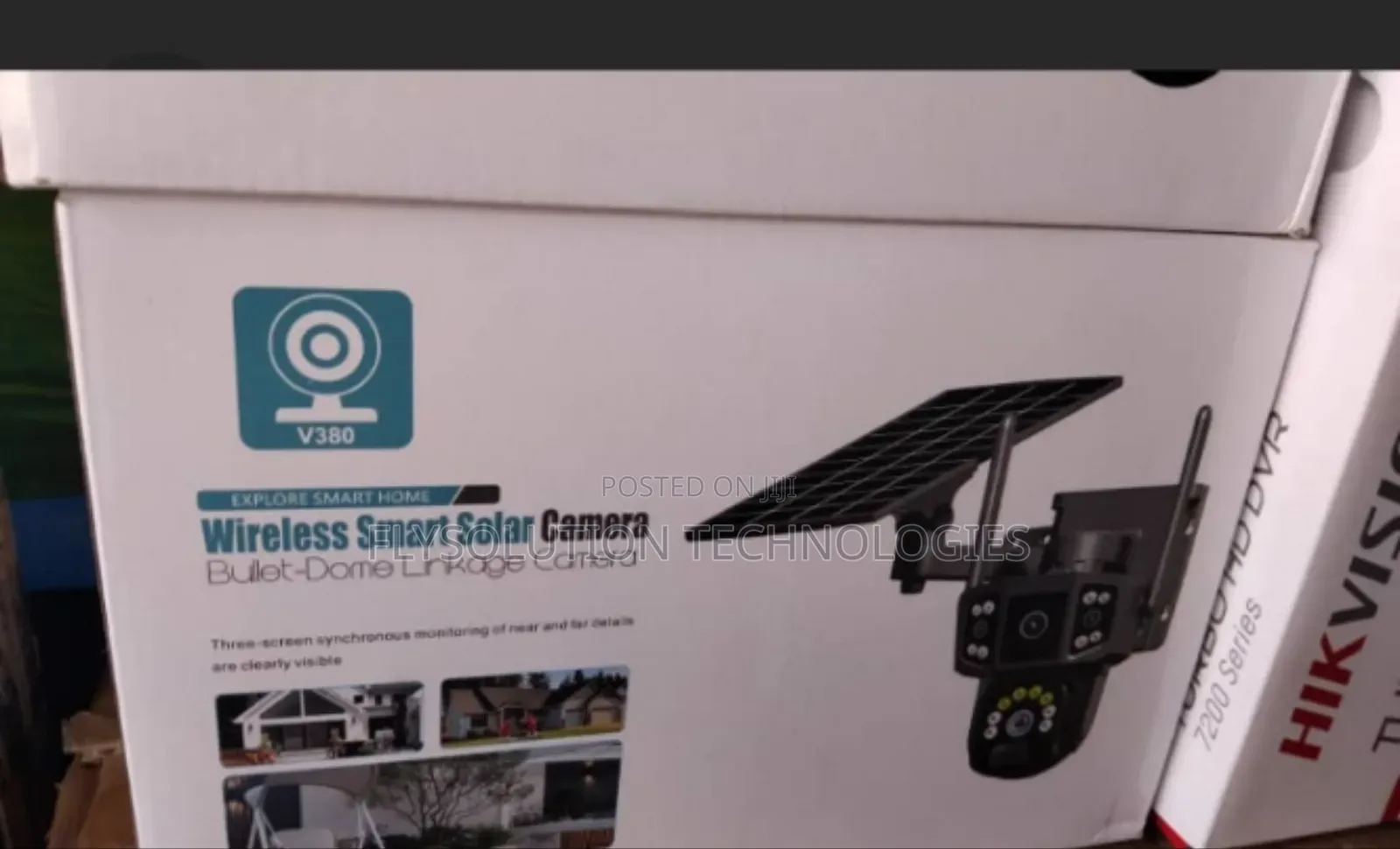 V380 3 Lens Dome Linkage Wireless Smart Solar Camera