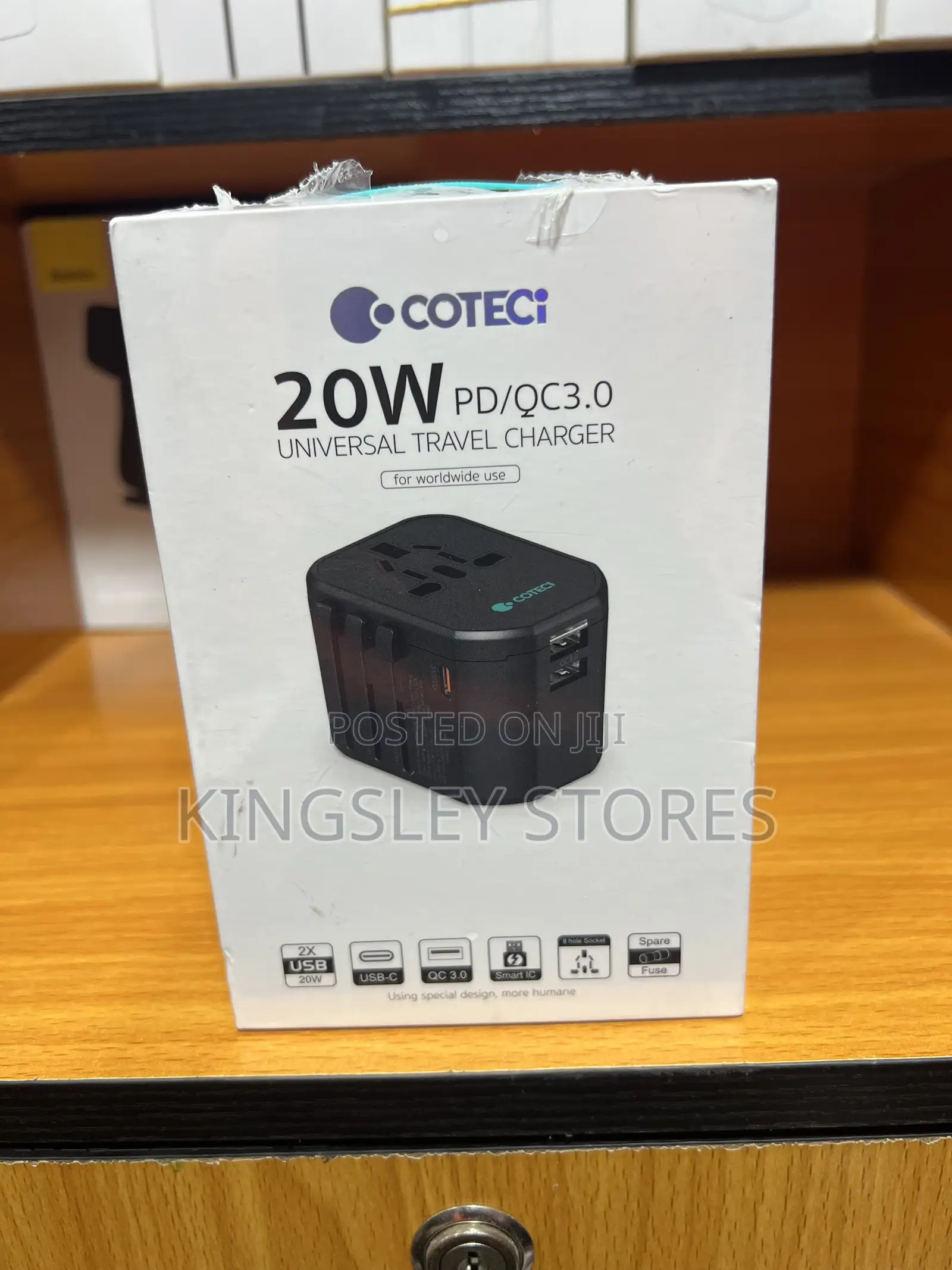 Universal Travel Charger Adapter 20w Dual Usb-a Type-C Pd
