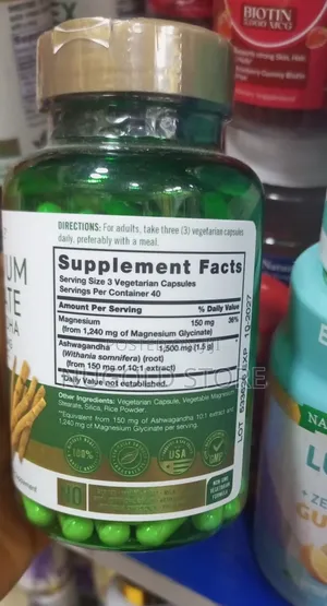 Carlyle Magnesium Glycinate and Ashwagandaha by 120 Cas