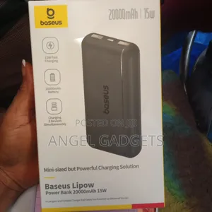 Baseus15w 20000mah Fast Charging PBK Type-C Input Output