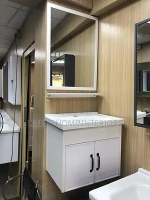 White Dining Cabinet Basin With Mirror 03