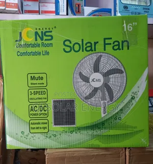 JCNS 16" Solar Rechargeable Fan