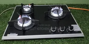 Rinnai Gas Cooker Flat 3 Burner Wire Glass Top