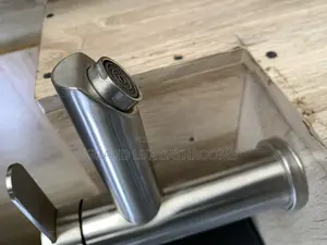 Brushed Stainless Steel Cylindrical Mixer Lever Faucet