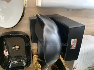 Matte Black Artistic Countertop Basin With Petal Design