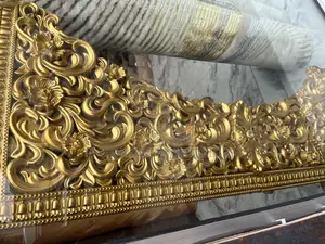 Gold Design Curtains Drape and Pelmet