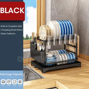 2 Tiers Multifunctional Dish Rack
