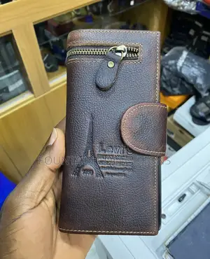 Photo - 100% Leather Men’S Long Wallet Purse