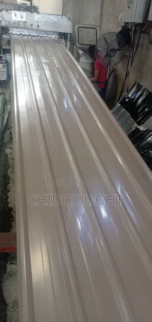 0.45 Oven Baked Long Span Design Aluminum Roofing Sheet Beig