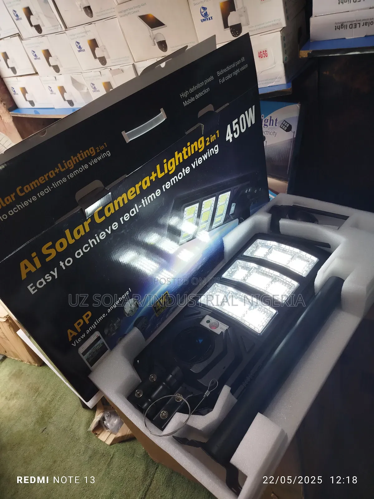 450w Ai Solar Street Light With Camera