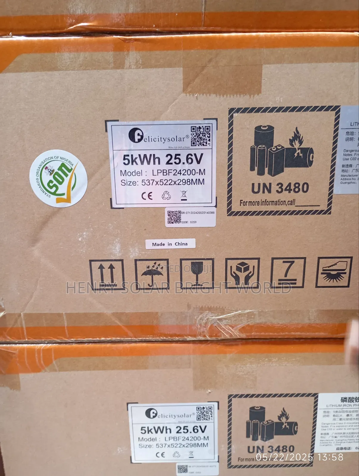 Felicity 5kwh 25.6v Lithium Battery