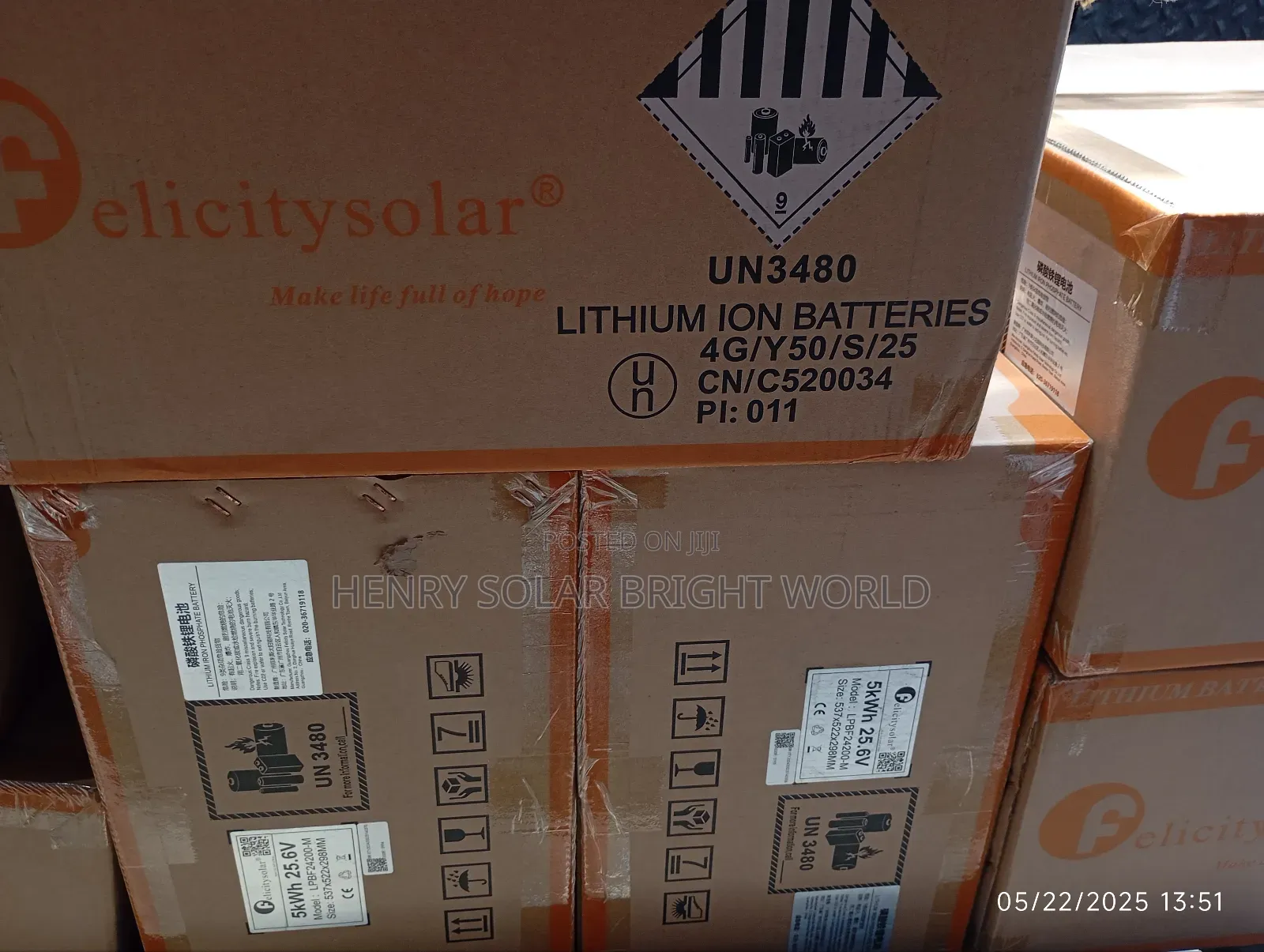 Felicity 5kwh 25.6v Lithium Battery