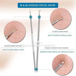 Acne Needle 4x Remover Tool Kit 4 Pimple Remover 4 Blackhead