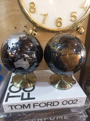 English Black Gold Rotating Globe