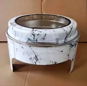Luxury White Roll-Top Chafing Dish
