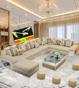 Quality Couch; U-Shape Sofa Chairs, Table, Stools. Ucwfa1