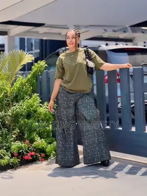 3 Piece Fashion Polo Top Loose Pants Cargo Trousers