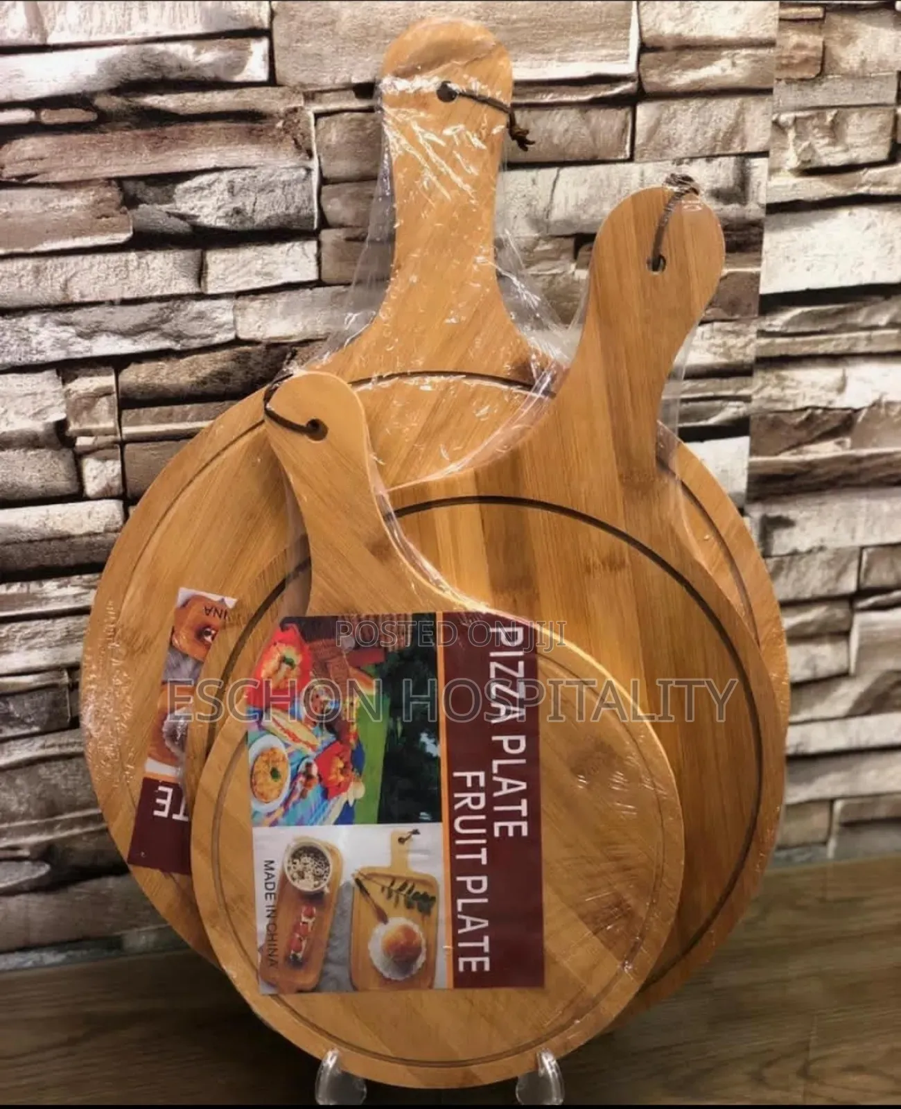 Bamboo Wooden Pizza Board 3 PCS