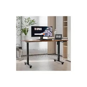 New Modern Electric Adjustable Standing Desk( Brown Top)