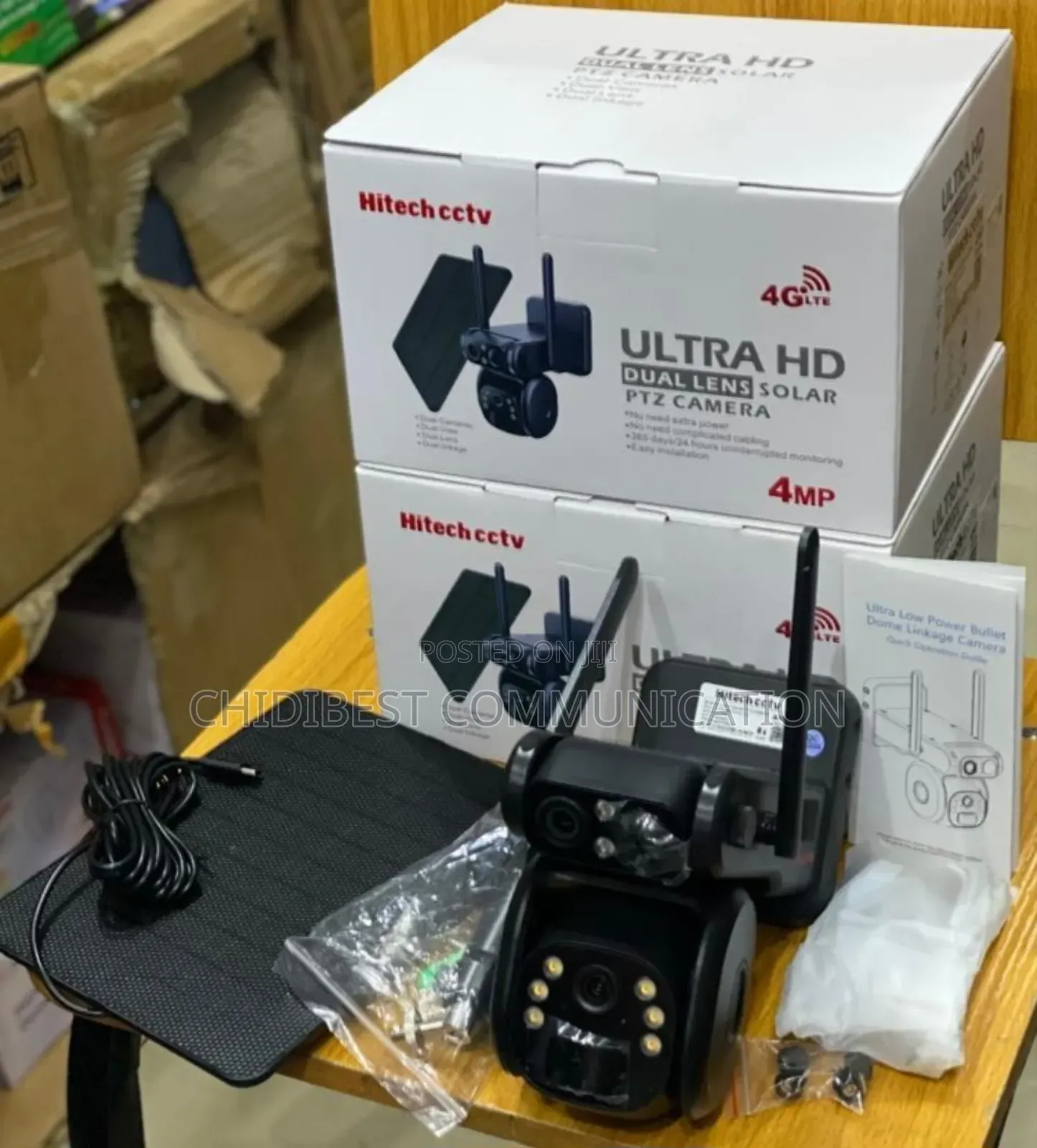 4mp Mini Dual Lens CCTV Solar Security Cameras Is Available