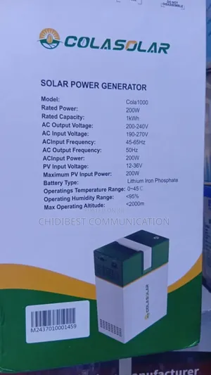 Colasolar Solar Power Generator Is Available